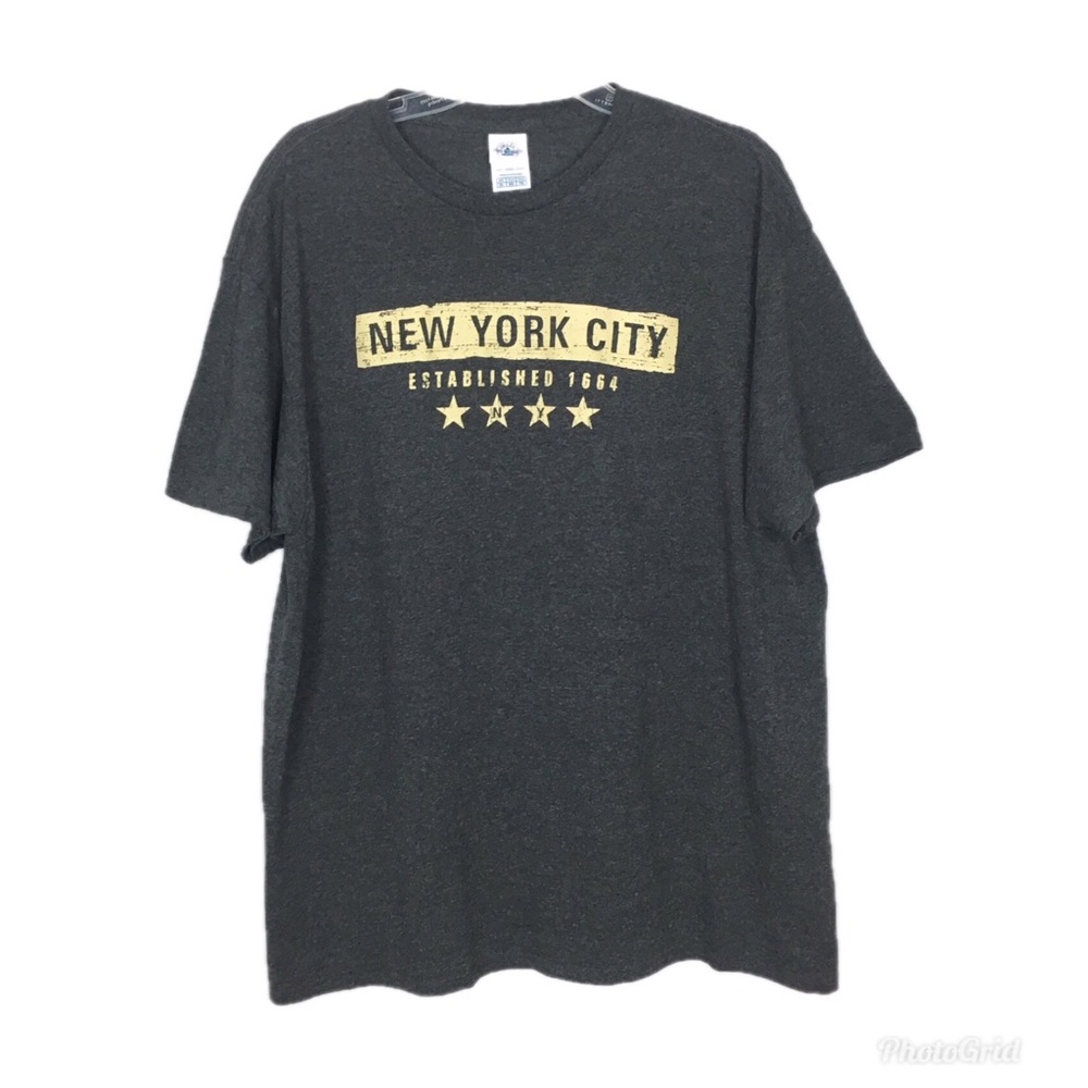 New‎ York City Gray Graphic Crew Neck T-Shirt Sz XL